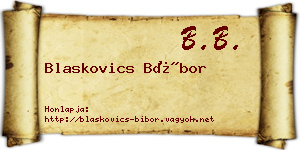 Blaskovics Bíbor névjegykártya